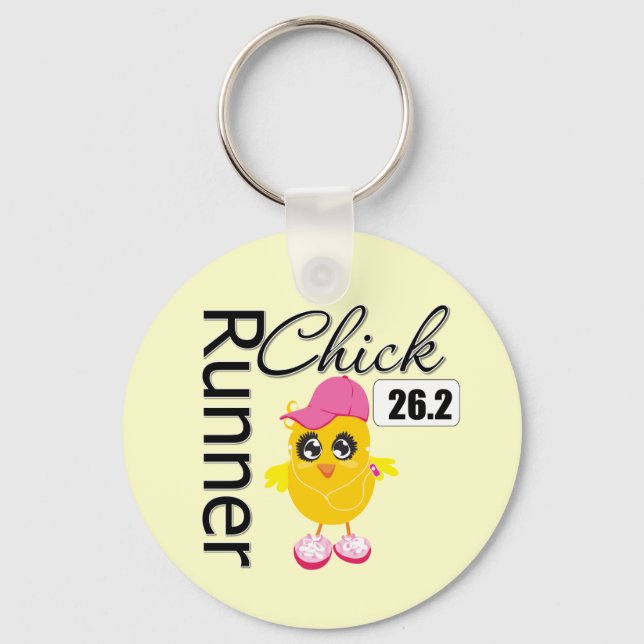 Porte-clés 26,2 Miles Marathon Runner Chick (Recto)