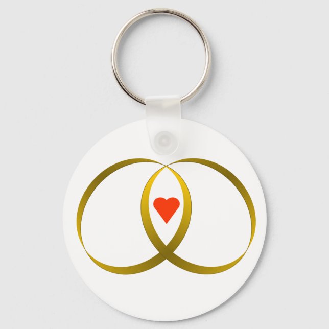 Porte-clés 2 anneaux et coeur (Recto)