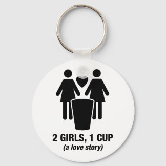 Porte-clés 2 filles une tasse - 2girls1tasse - drôle tee
