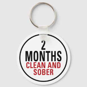 Porte-clés 2 Months Clean and Sober