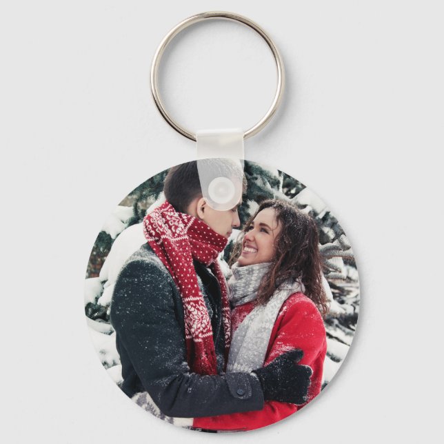 Porte-clés 2 photo double face personnalisée (Recto)