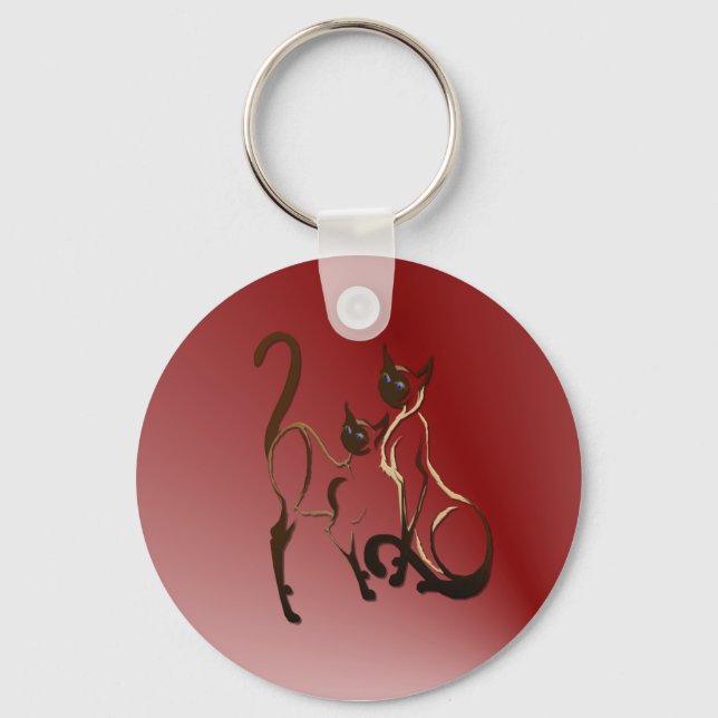 Porte-clés 2 Porte - clé Siamese Kitties (Recto)