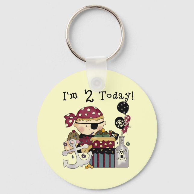 Porte-clés 2e anniversaire Pirate Tshirts et cadeaux (Recto)