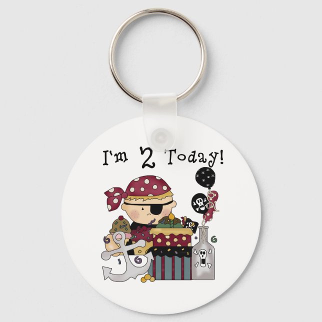 Porte-clés 2e anniversaire Pirate Tshirts et cadeaux (Recto)