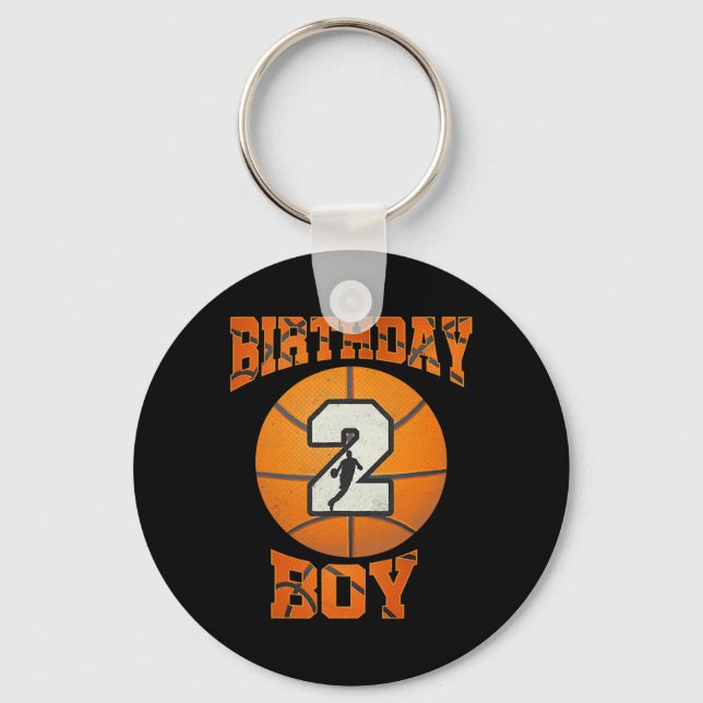 Porte-clés 2e anniversaire tenue garçon basket-ball 2e année  (Recto)