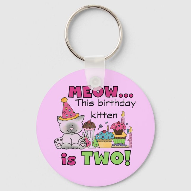 Porte-clés 2e t-shirts et cadeaux d'anniversaire Kitten (Recto)