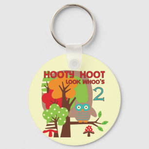 Porte-clés 2èmes T-shirts et cadeaux d'anniversaire de hibou