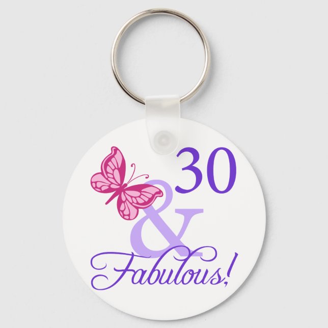 Porte-clés 30 Et Fabuleux Anniversaire (Recto)