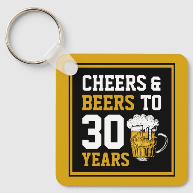 Porte-clés 30e anniversaire Cheers & Bières à 30 ans (Recto)