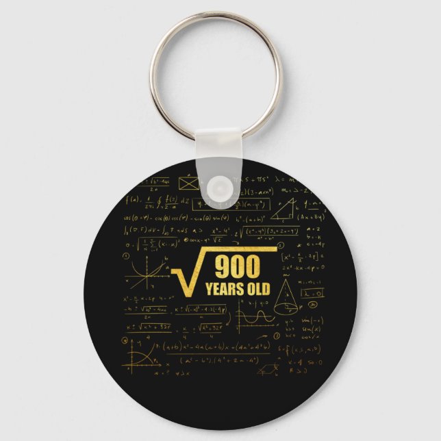 Porte-clés 30th Birthday Square Root of 900 30 Years Old (Recto)