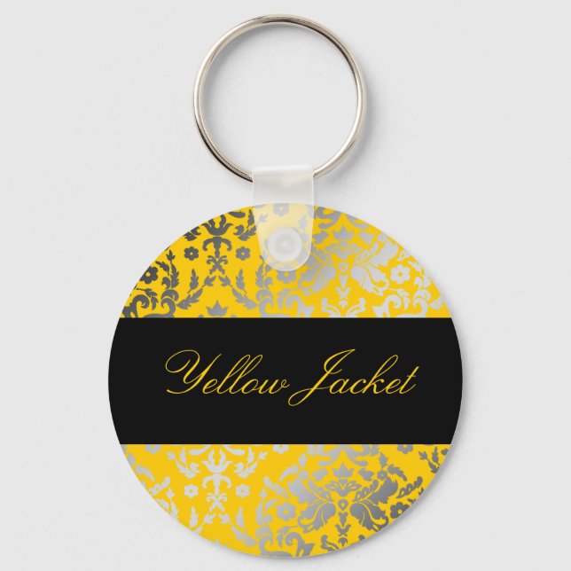 Porte-clés 311-Dazzling Damask Jaune Veste (Recto)