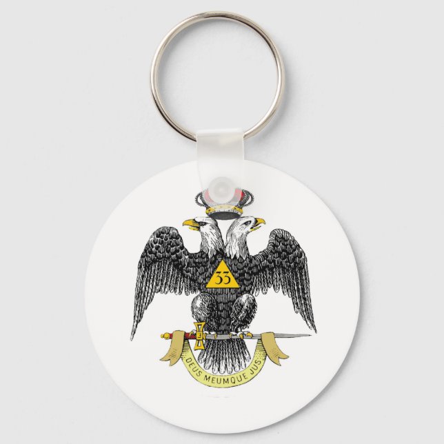 Porte-clés 33rd Degree Scottish Rite Black Eagle (Recto)