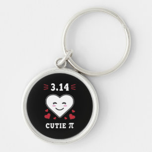 Porte-clés 3.14 Cutie Coeur Pi Drôle Masse Math Plaisanterie