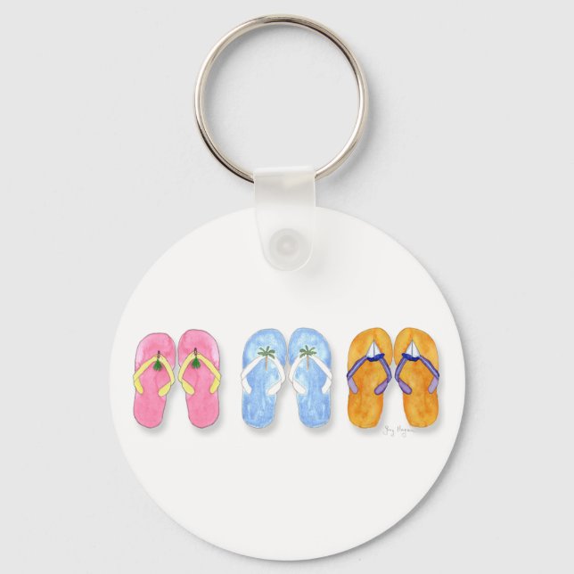 Porte-clés 3 paires de Porte - clé à tongs (Recto)