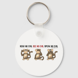Porte-clés 3 Sages Porte - clés de singes