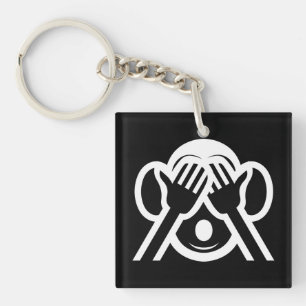 Porte-clés 3 Singes Sages Mizaru 見ざる Emoji de Ne Pas Voir le