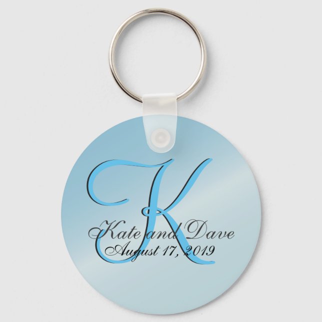 Porte-clés 3d Monogramme Aquamarine (Recto)