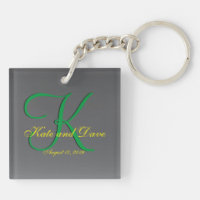 3d Titane Monogramme Date Texte jaune