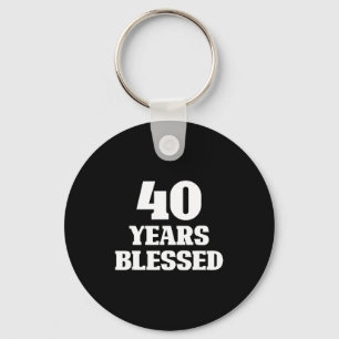 Porte-clés 40 Ans Bénis 40e Anniversaire Chrétien Religieux