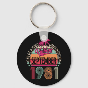 Porte-clés 40 ans Vintage sept 1981 40e anniversaire