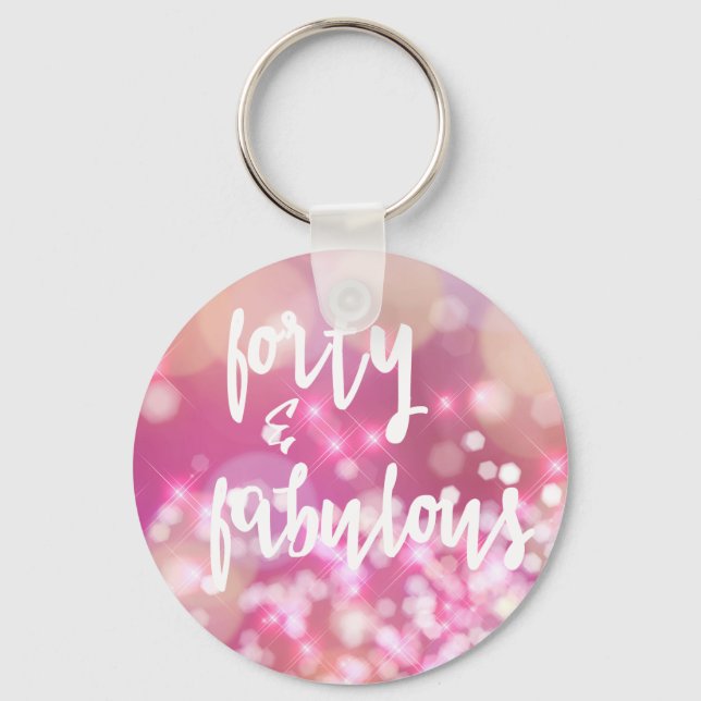 Porte-clés 40 & Fabuleux - 40e Porte - clé d'anniversaire (Recto)