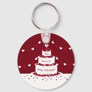 Porte-clés 40e anniversaire de rubis mariage conception de gâ