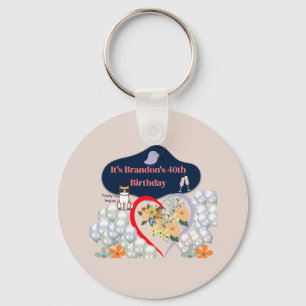Porte-clés 40e anniversaire Porte - clé personnalisé