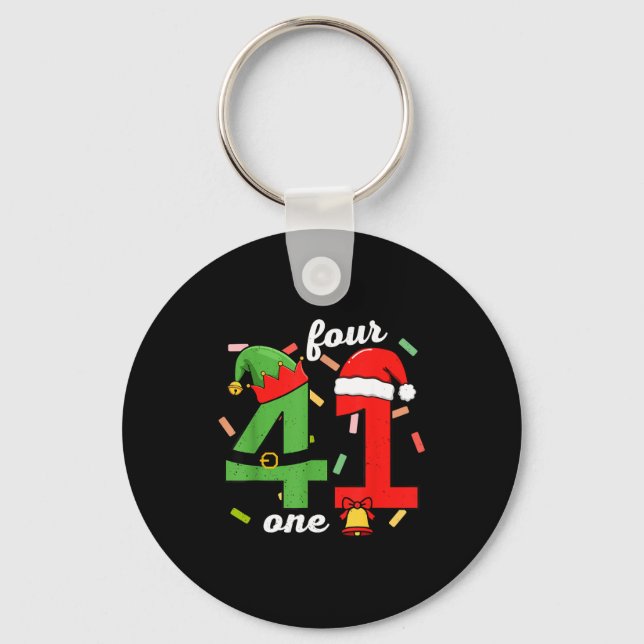 Porte-clés 41 Christmas Funny 4 1 Meme Four One Xmas Boys Kid (Recto)