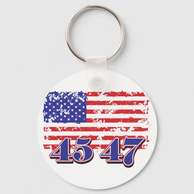 Porte-clés 45-47 Président TRump (Recto)
