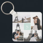 Porte-clés 4 Galerie de photos Monogramme vert<br><div class="desc">Ajoutez vos photos et votre monogramme personnalisé pour un design spécial d'un genre.</div>