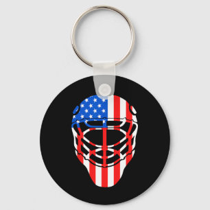 Porte-clés 4 Juillet 4 Juillet Hockey Goalie Mask American Fl