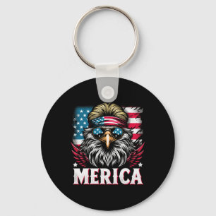 Porte-clés 4 juillet Aigle Funny Patriotique Juillet 4 Usa Me