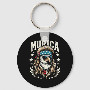 Porte-clés 4 juillet Aigle Funny Patriotique Juillet 4 Usa Mu