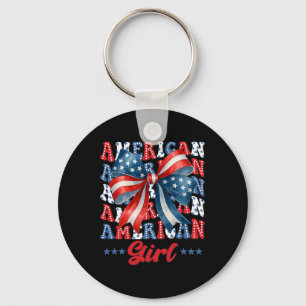 Porte-clés 4 juillet American Girl Coquette Drapeau américain