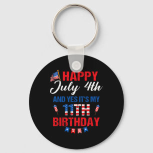 Porte-clés 4 juillet & Oui C'est mon 11e anniversaire 11