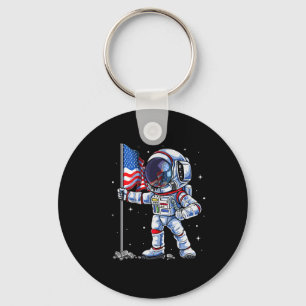 Porte-clés 4 juillet astronaute américain Drapeau américain F