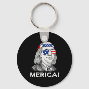 Porte-clés 4 juillet Ben Franklin Merica USA Garçons Filles E