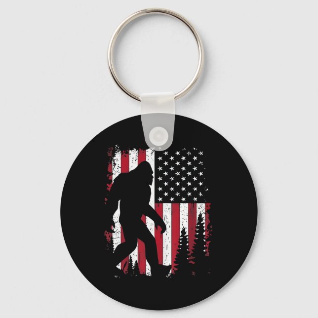 Porte-clés 4 juillet Bigfoot Sasquatch (Recto)