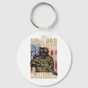 Porte-clés 4 juillet Drapeau des États-Unis Je suis papa gran