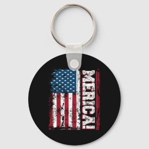 Porte-clés 4 juillet Fête de l'Indépendance Patriote du drape