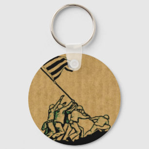Porte-clés 4 juillet Iwo Jima God Bless America Porte - clé