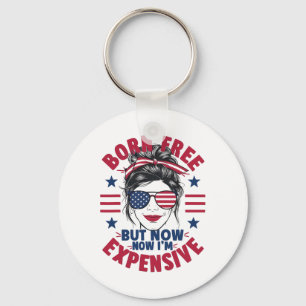 Porte-clés 4 juillet Messy Bun Woman Born Free Mais maintenan