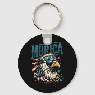 Porte-clés 4 juillet patriotique drôle aigle 4 juillet mur Us