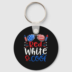 Porte-clés 4 juillet Rouge Blanc Et Cool Patriotique Garçons