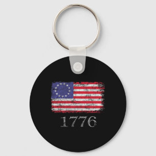 Porte-clés 4 juillet T Chemise Drapeau Américain Betsy Ross 1