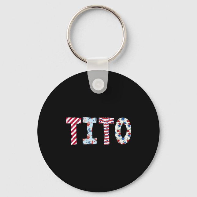 Porte-clés 4 juillet Tito fierté jour de l'indépendance Ameri (Recto)