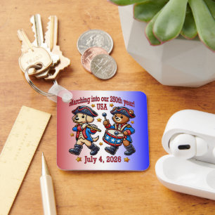 Porte-clés 4 juillet USA 250e anniversaire Semiquincentenaire