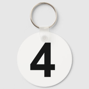 Porte-clés 4 - numéro quatre