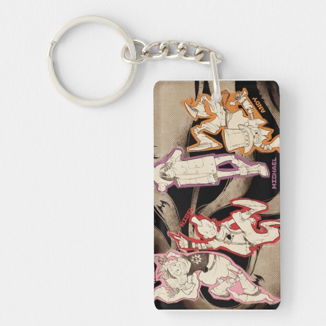 Porte-clés 4 petits monstres - groupe (Devant)