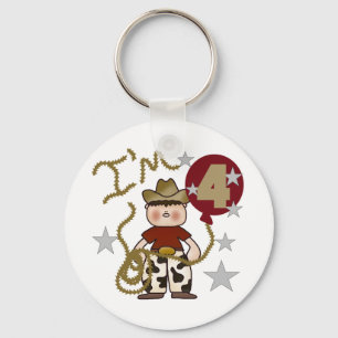 Porte-clés 4e Cowboy Tshirts et cadeaux d'anniversaire